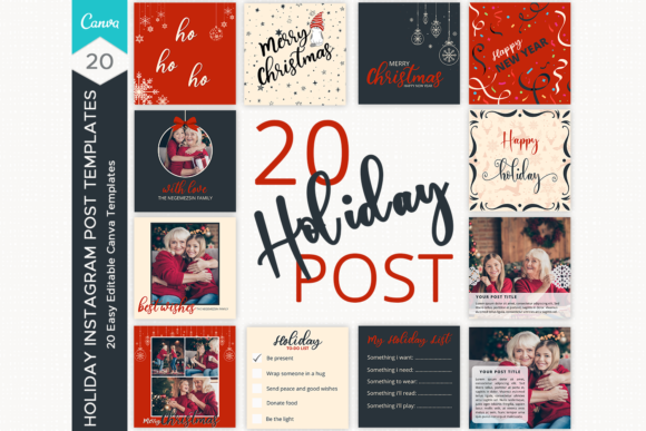 20 Canva Templates for Effortless Holiday Instagram Posts