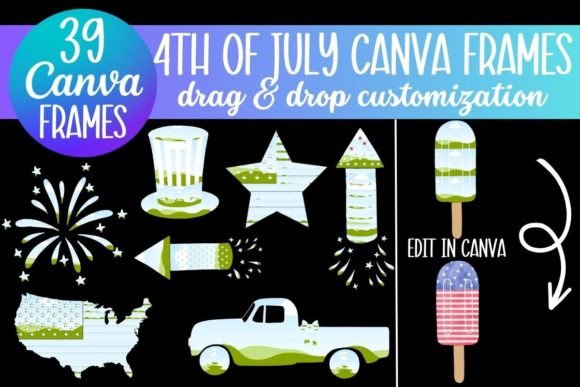 4th of July Canva Frame Templates: Your Shortcut to Stunning Designs