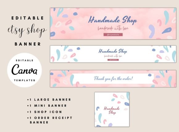 Build a Cohesive Brand Identity with Colors Etsy Shop Banner Templates
