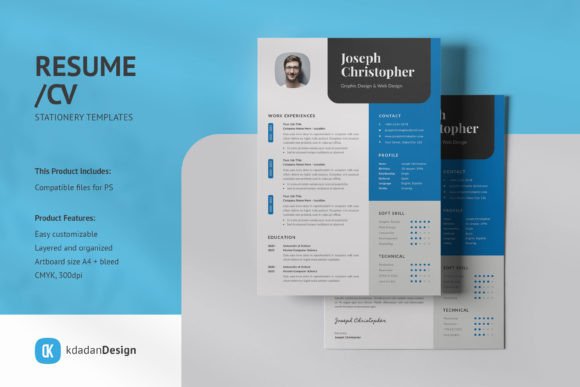 Elevate Your Career Documents with Resume/CV PSD Design Templates Vol 178