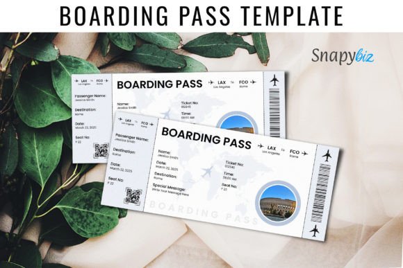 Elevate Your Travel Style: Boarding Pass Canva Templates