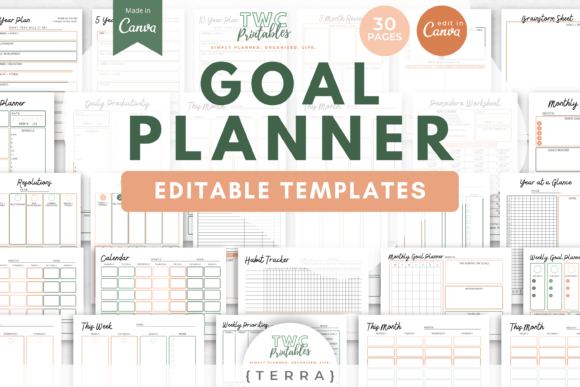 Master Your Goals with TERRA Canva Templates