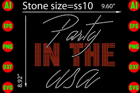Party in the USA Rhinestone Templates: Bold Sparkle for Every Project