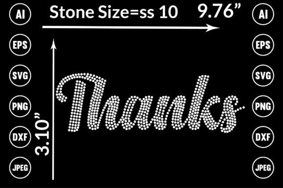 Thanks Rhinestone Templates Design: A Sparkling Creative Asset