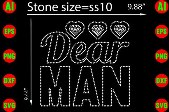 Unleashing Sparkle with Dear Man Rhinestone Templates Design